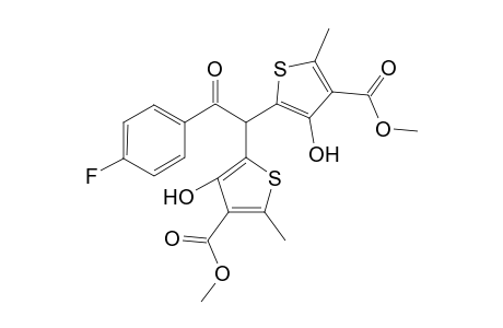 3-Thiophenecarboxylic acid, 5-[2-(4-fluorophenyl)-1-[3-hydroxy-4-(methoxycarbonyl)-5-methyl-2-thienyl]-2-oxoethyl]-4-hydroxy-2-methyl-, methyl ester