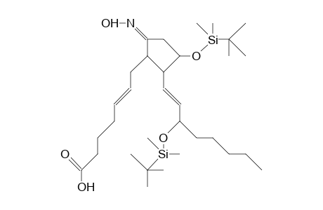 (5Z,13E,8R,11R,12S,15S)-11,15-Bis-(tert.-butyldimethylsiloxy)-9-(anti-oximino)-8-(phenylsulfonyl)-5,13-prostadienoic-aci