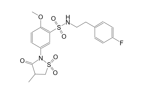 benzenesulfonamide, N-[2-(4-fluorophenyl)ethyl]-2-methoxy-5-(4-methyl-1,1-dioxido-3-oxo-2-isothiazolidinyl)-