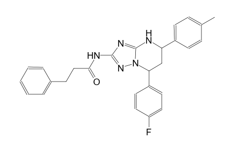 N-[7-(4-fluorophenyl)-5-(4-methylphenyl)-4,5,6,7-tetrahydro[1,2,4]triazolo[1,5-a]pyrimidin-2-yl]-3-phenylpropanamide