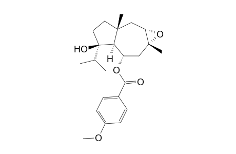 p-methoxybebnzoate of epoxyjaeschkeanadiol [3,7-dimethyl-10-isopropylhexahydro-1H-azulene-5,10-diol p-methoxybenzoate]