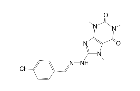 8-[(2E)-2-[(4-chlorophenyl)methylene]hydrazino]-1,3,7-trimethyl-purine-2,6-dione