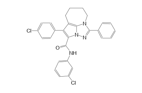 N-(3-chlorophenyl)-4-(4-chlorophenyl)-1-phenyl-5,6,7,8-tetrahydro-2,2a,8a-triazacyclopenta[cd]azulene-3-carboxamide