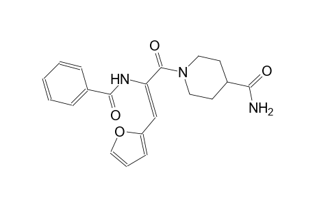 1-[(2Z)-2-(benzoylamino)-3-(2-furyl)-2-propenoyl]-4-piperidinecarboxamide