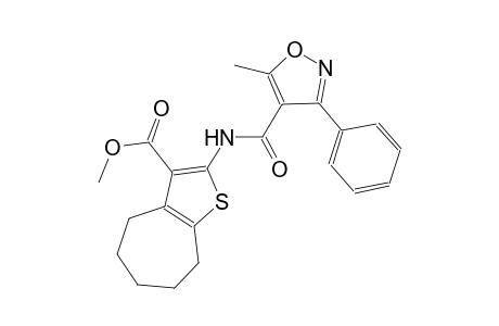 methyl 2-{[(5-methyl-3-phenyl-4-isoxazolyl)carbonyl]amino}-5,6,7,8-tetrahydro-4H-cyclohepta[b]thiophene-3-carboxylate