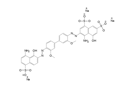 1,7-Naphthalenedisulfonic acid, 4-amino-3-[[4'-[(8-amino-1-hydroxy-5-sulfo-2-naphthalenyl)azo]-3,3'-dimethoxy[1,1'-biphenyl]-4-yl]azo]-5-hydroxy-, trisodium salt