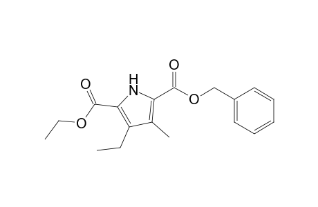 2-Ethoxycarbonyl-3-ethyl-4-methyl-5-benzyloxycarbonyl-pyrrole