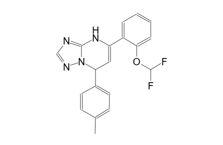[1,2,4]triazolo[1,5-a]pyrimidine, 5-[2-(difluoromethoxy)phenyl]-4,7-dihydro-7-(4-methylphenyl)-