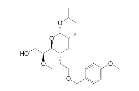 2(S)-{2(S)-Isopropyloxy-5(R)-[2-(4-methoxybenzyloxy)ethyl-3(R)-methyl-6(S)-tetrahydropyranyl}-2-methylethanol