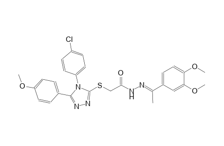 2-{[4-(4-chlorophenyl)-5-(4-methoxyphenyl)-4H-1,2,4-triazol-3-yl]sulfanyl}-N'-[(E)-1-(3,4-dimethoxyphenyl)ethylidene]acetohydrazide