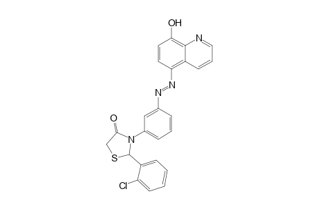 2-(2-chlorophenyl)-3-(3-((8-hydroxyquinolin-5-yl)diazenyl)phenyl)thiazolidin-4-one