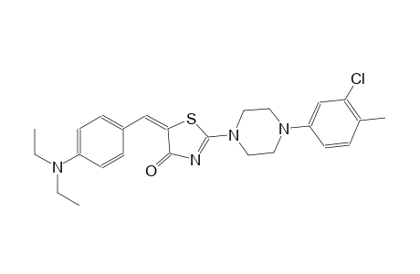 (5E)-2-[4-(3-chloro-4-methylphenyl)-1-piperazinyl]-5-[4-(diethylamino)benzylidene]-1,3-thiazol-4(5H)-one
