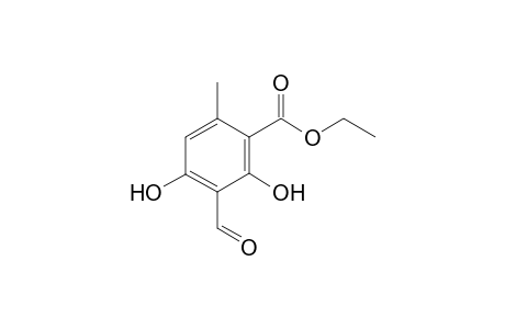 Benzoic acid, 3-formyl-2,4-dihydroxy-6-methyl-, ethyl ester