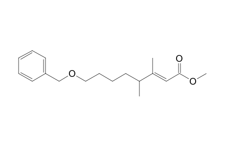 Methyl (2E)-8-benzyloxy-3,4-dimethyl-2-octenoate