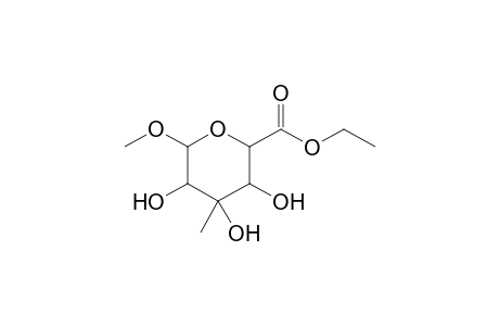 3,4,5-Trihydroxy-6-methoxy-4-methyltetrahydropyran-2-carboxylic acid ethyl ester