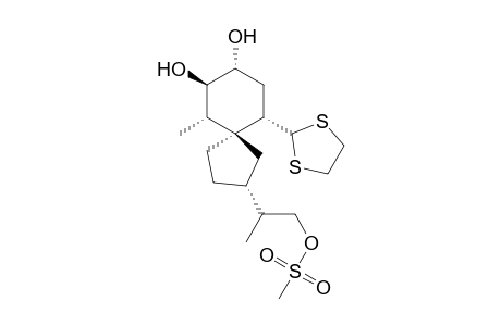 (2RS,5SR,6SR,7RS,8RS,10SR)-10-Ethylenedithiomethyl-2-(2-mesyloxy-1-methylethyl)-8,9-bis(methoxymethoxy)-6-methylspiro[4.5]decan-7,8-diol