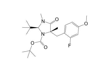 (2S,5S)-1-tert-Butyloxycarbonyl-2-tert-butyl-3,5-dimethyl-5-(2'-fluoro-4'-methoxybenzyl)imidazolidin-4-one