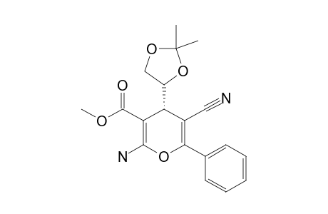 2-AMINO-5-CYANO-4(R)-[2',2'-DIMETHYL-1',3'-DIOXOLAN-4'(S)-YL]-3-METHOXYCARBONYL-6-PHENYL-4H-PYRAN;MAJOR-DIASTEREOISOMER