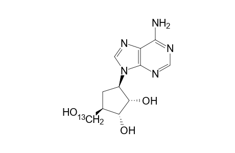 (1'R,2'S,3'R,4'S)-1'-(6-Amino-9H-purin-9-yl)-4'-hydroxy[13C]methylcyclopentane-2',3'-diol [6'-[13C]Aristeromycin]