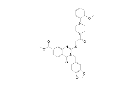 7-quinazolinecarboxylic acid, 3-(1,3-benzodioxol-5-ylmethyl)-3,4-dihydro-2-[[2-[4-(2-methoxyphenyl)-1-piperazinyl]-2-oxoethyl]thio]-4-oxo-, methyl ester