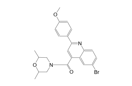 6-bromo-4-[(2,6-dimethyl-4-morpholinyl)carbonyl]-2-(4-methoxyphenyl)quinoline