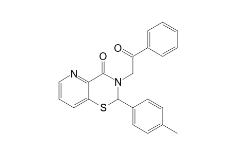 4H-Pyrido[3,2-e]-1,3-thiazin-4-one, 2,3-dihydro-2-(4-methylphenyl)-3-(2-oxo-2-phenylethyl)-