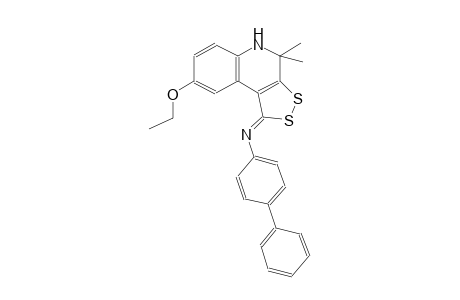 N-[(1Z)-8-ethoxy-4,4-dimethyl-4,5-dihydro-1H-[1,2]dithiolo[3,4-c]quinolin-1-ylidene][1,1'-biphenyl]-4-amine