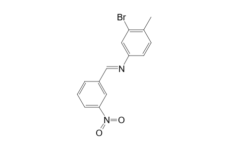 N-(3-Bromo-4-methylphenyl)-N-[(E)-(3-nitrophenyl)methylidene]amine