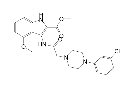 methyl 3-({[4-(3-chlorophenyl)-1-piperazinyl]acetyl}amino)-4-methoxy-1H-indole-2-carboxylate