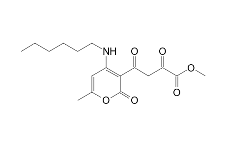 gamma,2-dioxo-4-(hexylamino)-alpha-hydroxy-6-methyl-2H-pyran-3-crotonic acid, methyl ester