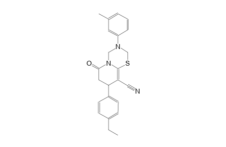 2H,6H-pyrido[2,1-b][1,3,5]thiadiazine-9-carbonitrile, 8-(4-ethylphenyl)-3,4,7,8-tetrahydro-3-(3-methylphenyl)-6-oxo-