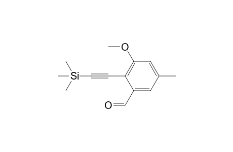 3-Methoxy-5-methyl-2-[(trimethylsilyl)ethynyl]benzaldehyde