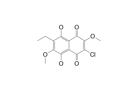 3-CHLORO-7-ETHYL-5,8-DIHYDROXY-2,6-DIMETHOXY-1,4-NAPHTHOQUINONE