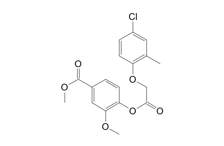 Acetic acid, 2-(4-chloro-2-methylphenoxy)-, 2-methoxy-4-methoxycarbonylphenyl ester