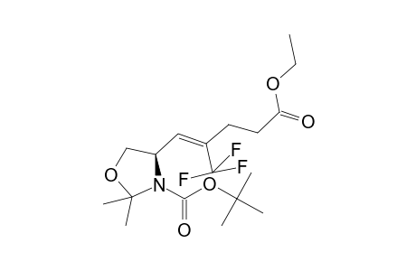 tert-Butyl (4S)-2,2-dimethyl-4-[4'-ethoxycarbonyl-2'-(trifluoromethyl)but-1'-enyl)oxazolidine-3-carboxylate