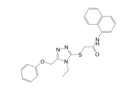 2-{[4-ethyl-5-(phenoxymethyl)-4H-1,2,4-triazol-3-yl]sulfanyl}-N-(1-naphthyl)acetamide