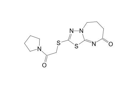 2-(2-oxidanylidene-2-pyrrolidin-1-yl-ethyl)sulfanyl-6,7-dihydro-5H-[1,3,4]thiadiazolo[3,2-a][1,3]diazepin-8-one