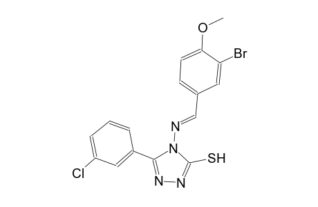 4-{[(E)-(3-bromo-4-methoxyphenyl)methylidene]amino}-5-(3-chlorophenyl)-4H-1,2,4-triazole-3-thiol