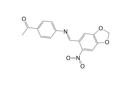1-(4-([(E)-(6-Nitro-1,3-benzodioxol-5-yl)methylidene]amino)phenyl)ethanone