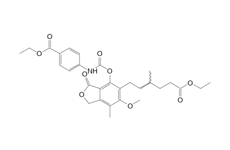 6-(4-hydroxy-6-methoxy-7-methyl-3-oxo-5-phthalanyl)-4-methyl-4-hexenoic acid, ethyl ester, p-carboxycarbanilate, ethyl ester
