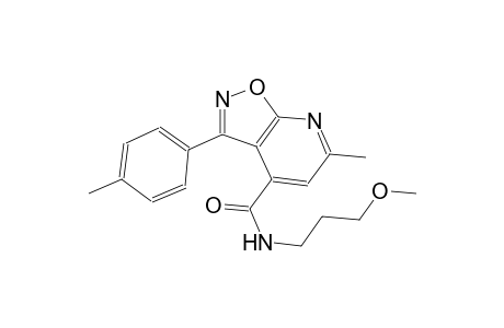 isoxazolo[5,4-b]pyridine-4-carboxamide, N-(3-methoxypropyl)-6-methyl-3-(4-methylphenyl)-