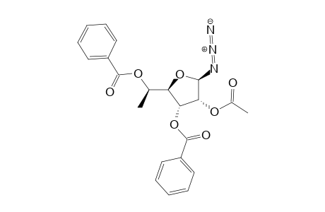 .beta.-D-Allofuranosyl azide, 6-deoxy-, 2-acetate 3,5-dibenzoate
