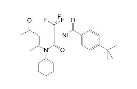 N-[4-acetyl-1-cyclohexyl-5-methyl-2-oxo-3-(trifluoromethyl)-2,3-dihydro-1H-pyrrol-3-yl]-4-tert-butylbenzamide