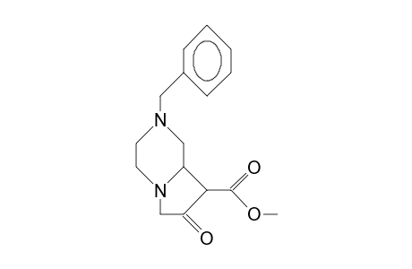 2-Benzyl-octahydro-7-oxo-pyrrolo(1,2-A)pyrazine-8-carboxylic acid, methyl ester