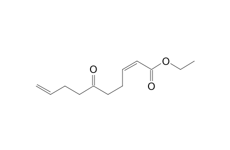 2,9-Decadienoic acid, 6-oxo-, ethyl ester