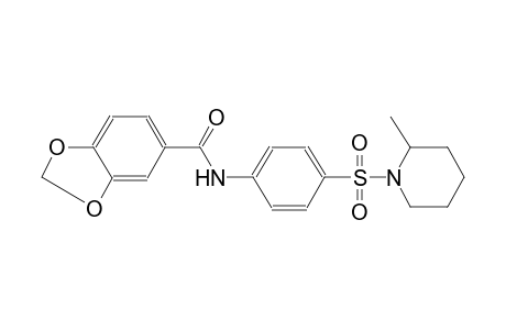 N-{4-[(2-methyl-1-piperidinyl)sulfonyl]phenyl}-1,3-benzodioxole-5-carboxamide