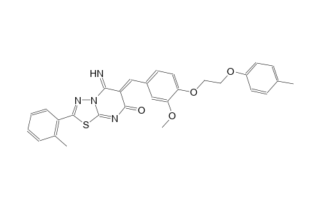 7H-[1,3,4]thiadiazolo[3,2-a]pyrimidin-7-one, 5,6-dihydro-5-imino-6-[[3-methoxy-4-[2-(4-methylphenoxy)ethoxy]phenyl]methylene]-2-(2-methylphenyl)-, (6Z)-
