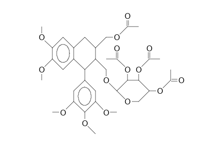 4,5,4'-Trimethoxy-9b-xylopyranosyl-(-)-isolariciresinol tetraacetate
