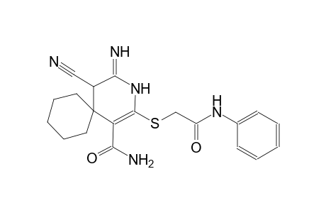3-azaspiro[5.5]undec-1-ene-1-carboxamide, 5-cyano-4-imino-2-[[2-oxo-2-(phenylamino)ethyl]thio]-