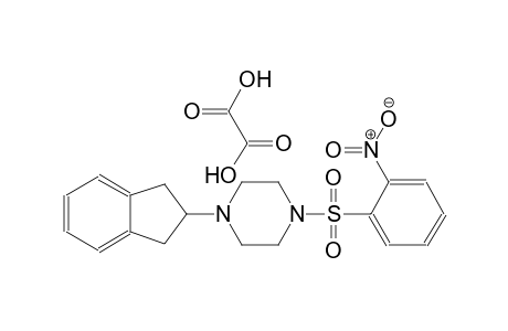 1-(2,3-dihydro-1H-inden-2-yl)-4-((2-nitrophenyl)sulfonyl)piperazine oxalate